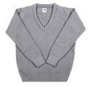 1880 V Neck Jumper Grey