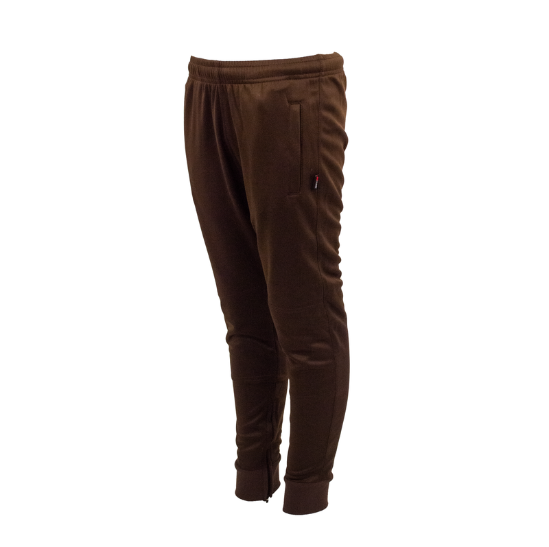 Cuffed Slim Fit Tracksuit Pants - Brown