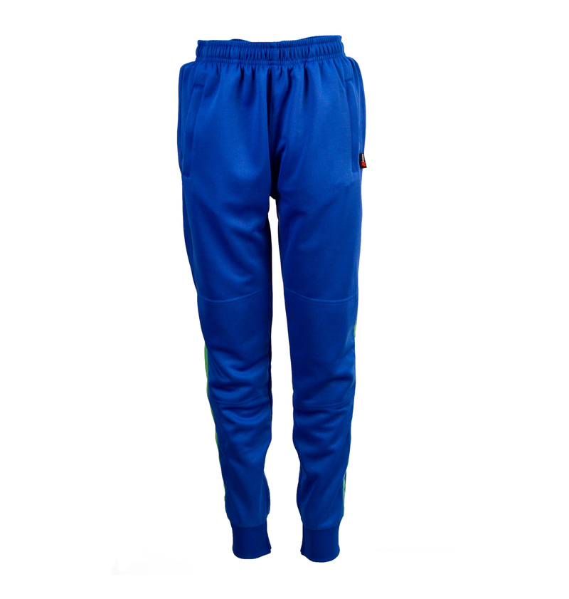 Slim Fit Tracksuit Pants - Royal Blue/Kelly Green
