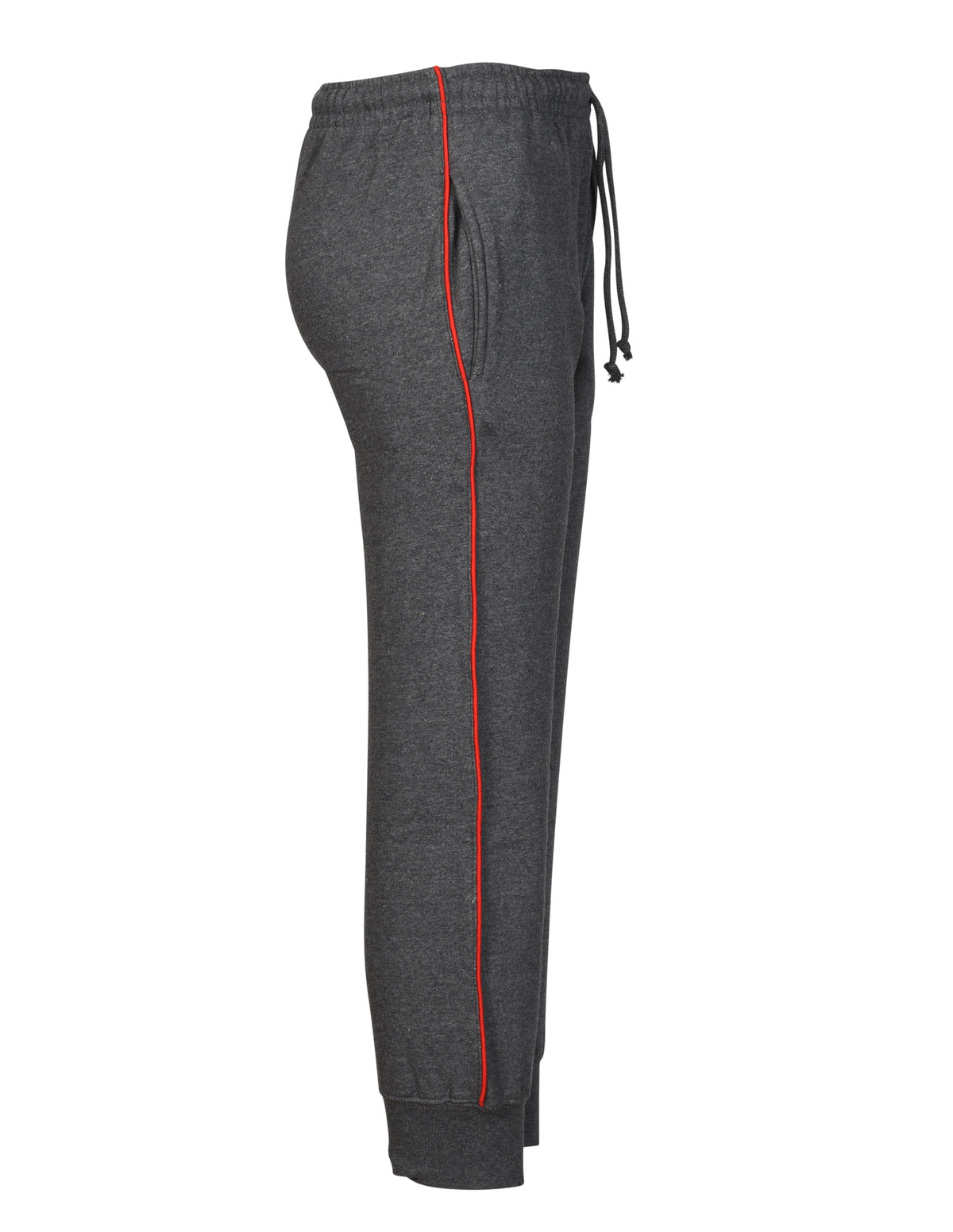 Fleece Grey Red Tracksuit Pants